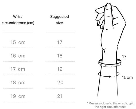 cartier love bracelet sizing chart|cartier size chart printable.